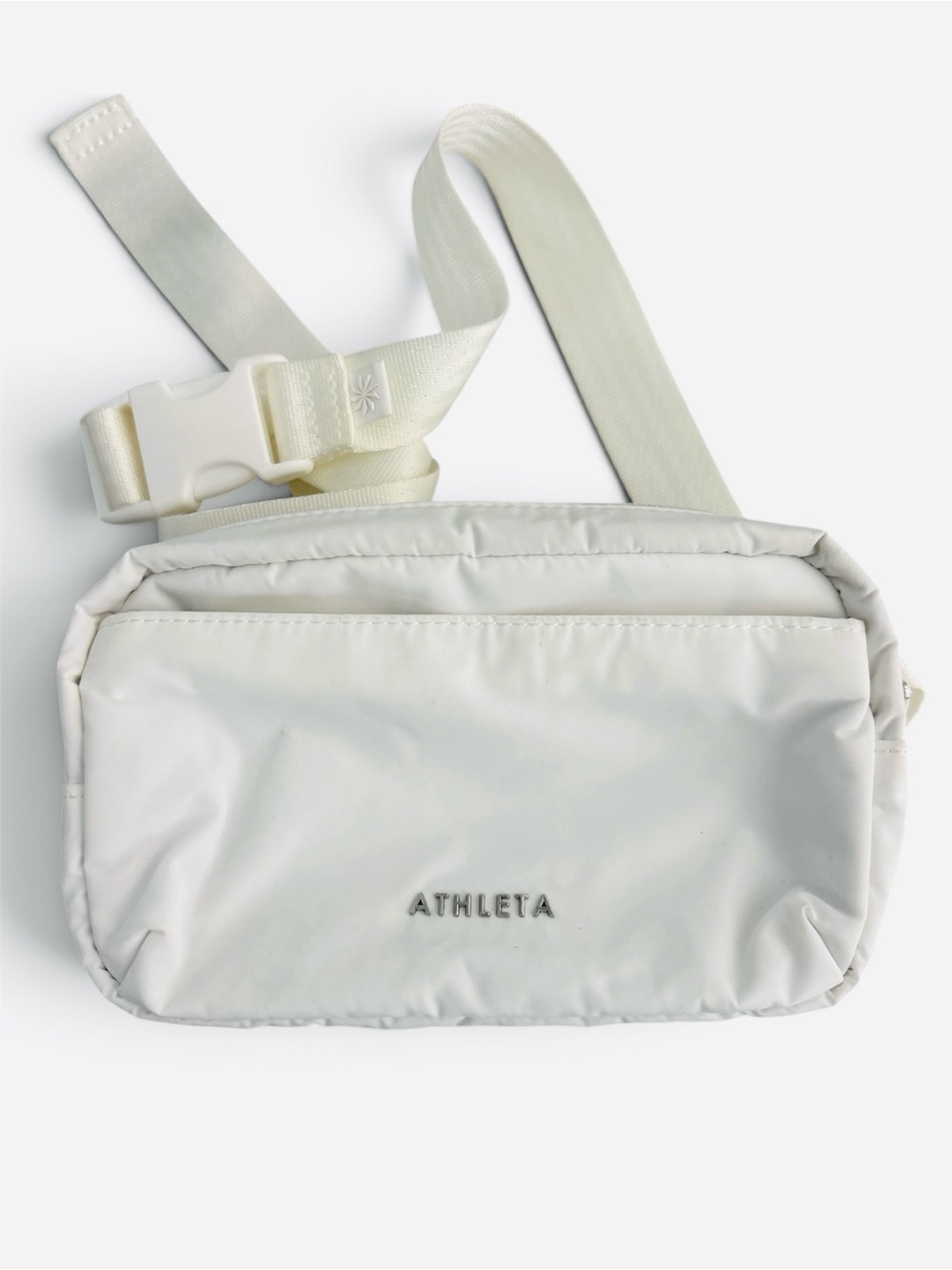 Athleta Cream Crossbody Waist Bag - Minimal Belt Pouch the power of she